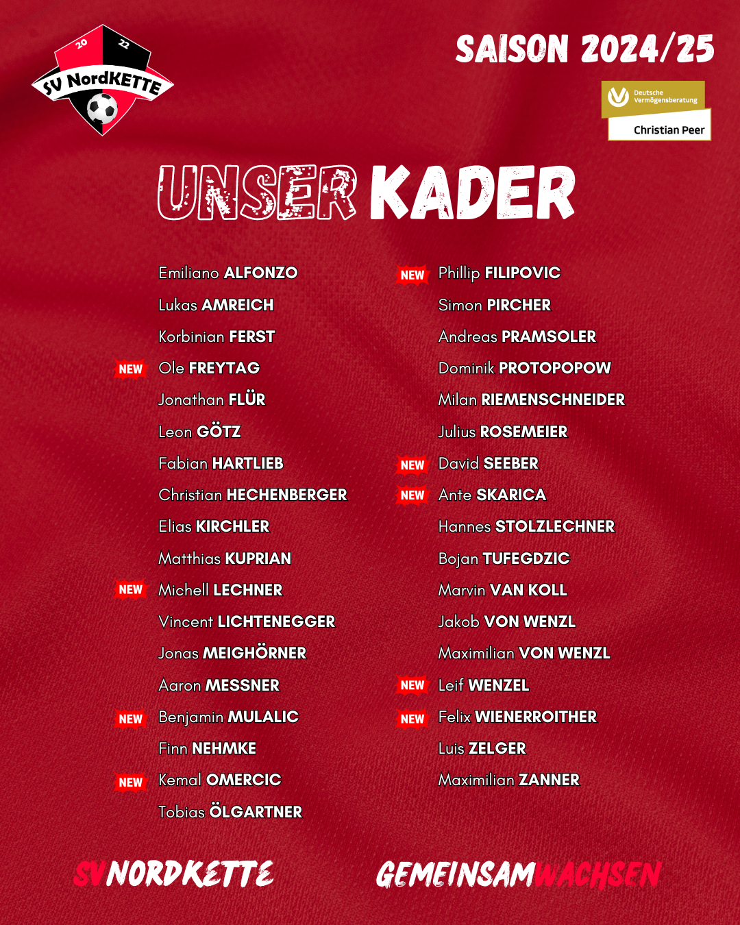 Read more about the article Unser Kader für die Saison 2024/25!